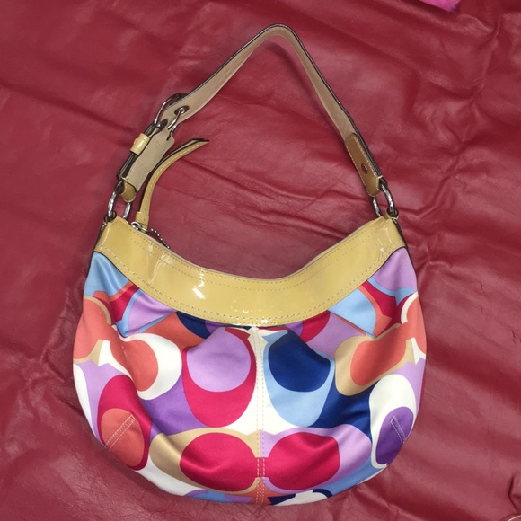 Coach Bags Authentic Coach Bag Multi Color Euc Ykk Zippers Poshmark